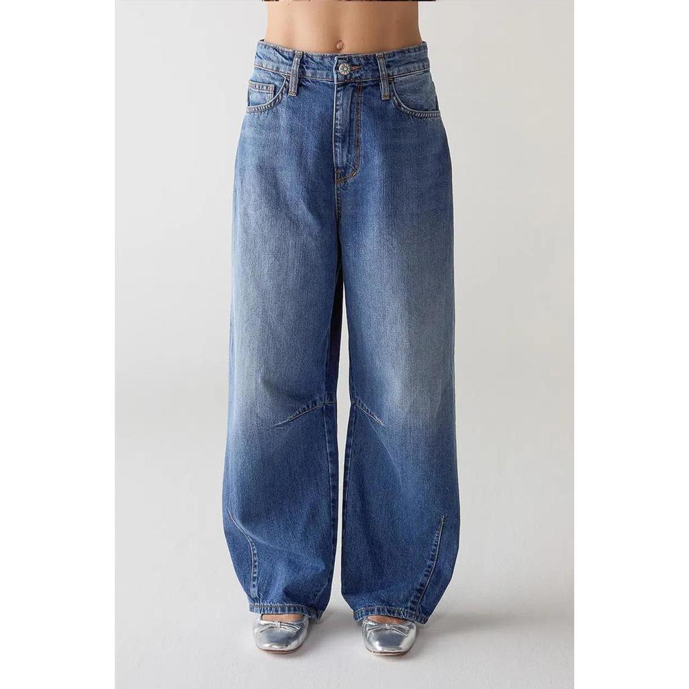 NEW SHAFT JEANS over barrel jeans in patriot denim